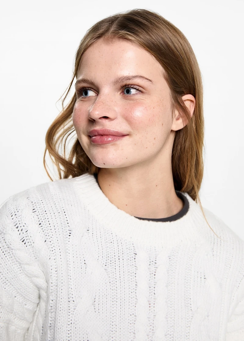 Cable-knit sweater