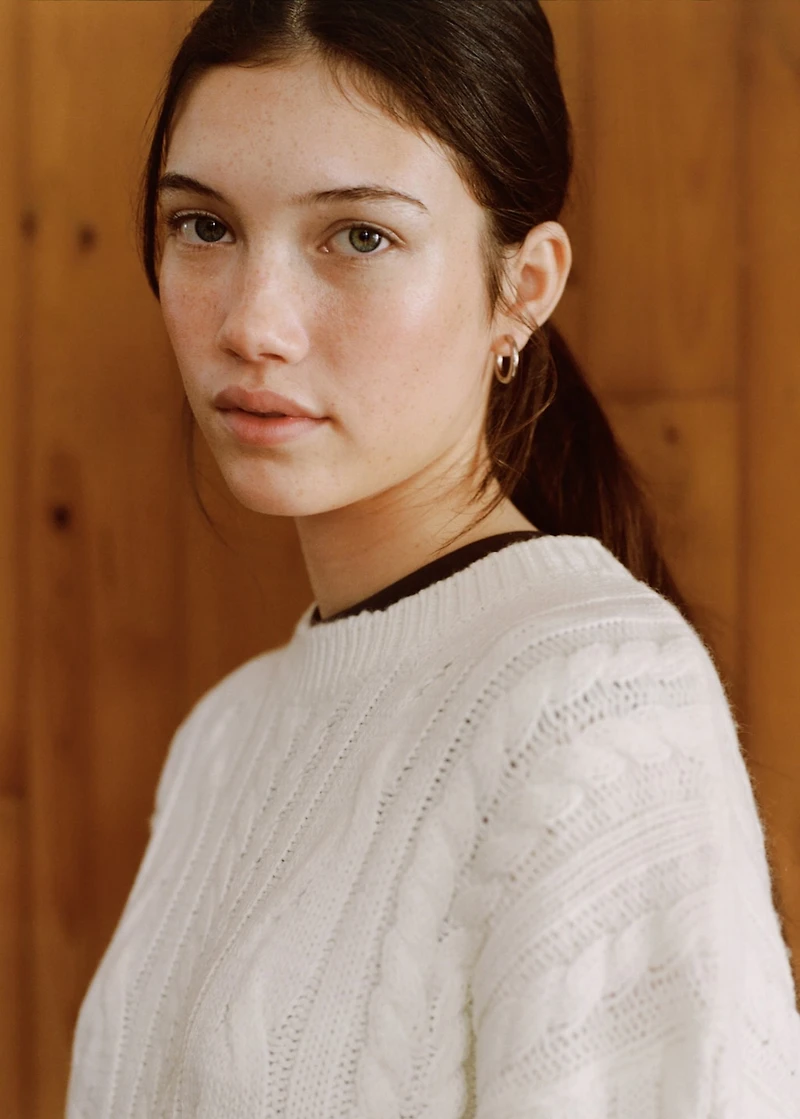 Cable-knit sweater