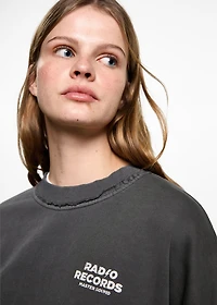 Distressed-effect sweatshirt