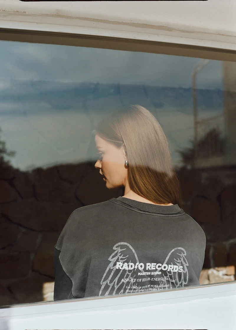 Distressed-effect sweatshirt