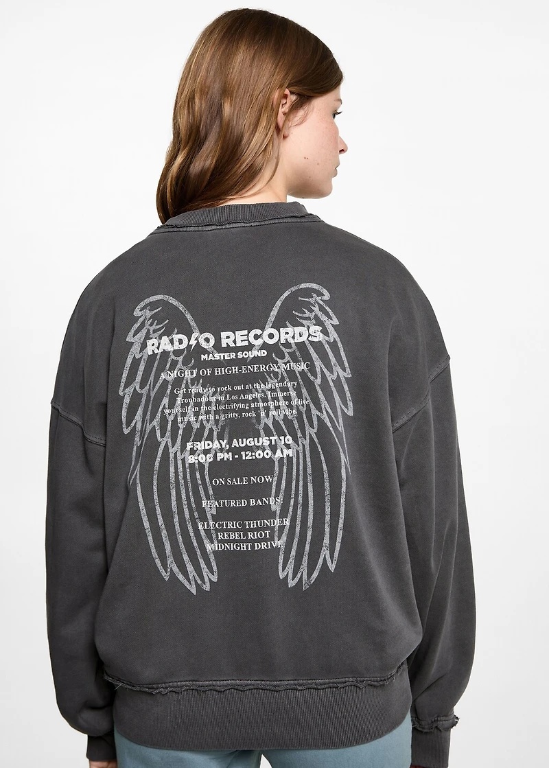 Distressed-effect sweatshirt