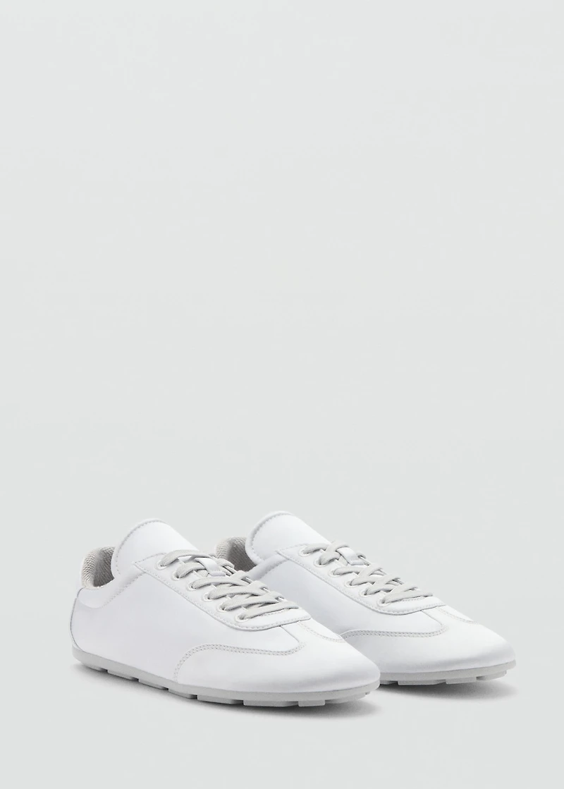 Satin lace-up sneakers