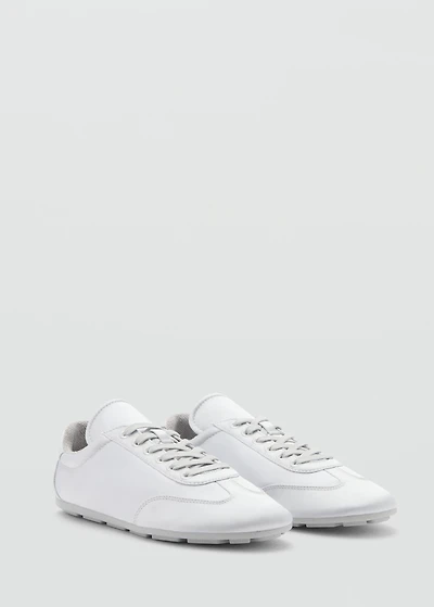Satin lace-up sneakers
