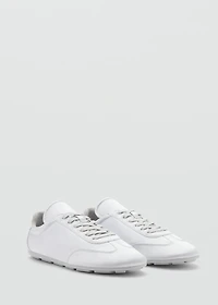 Satin lace-up sneakers