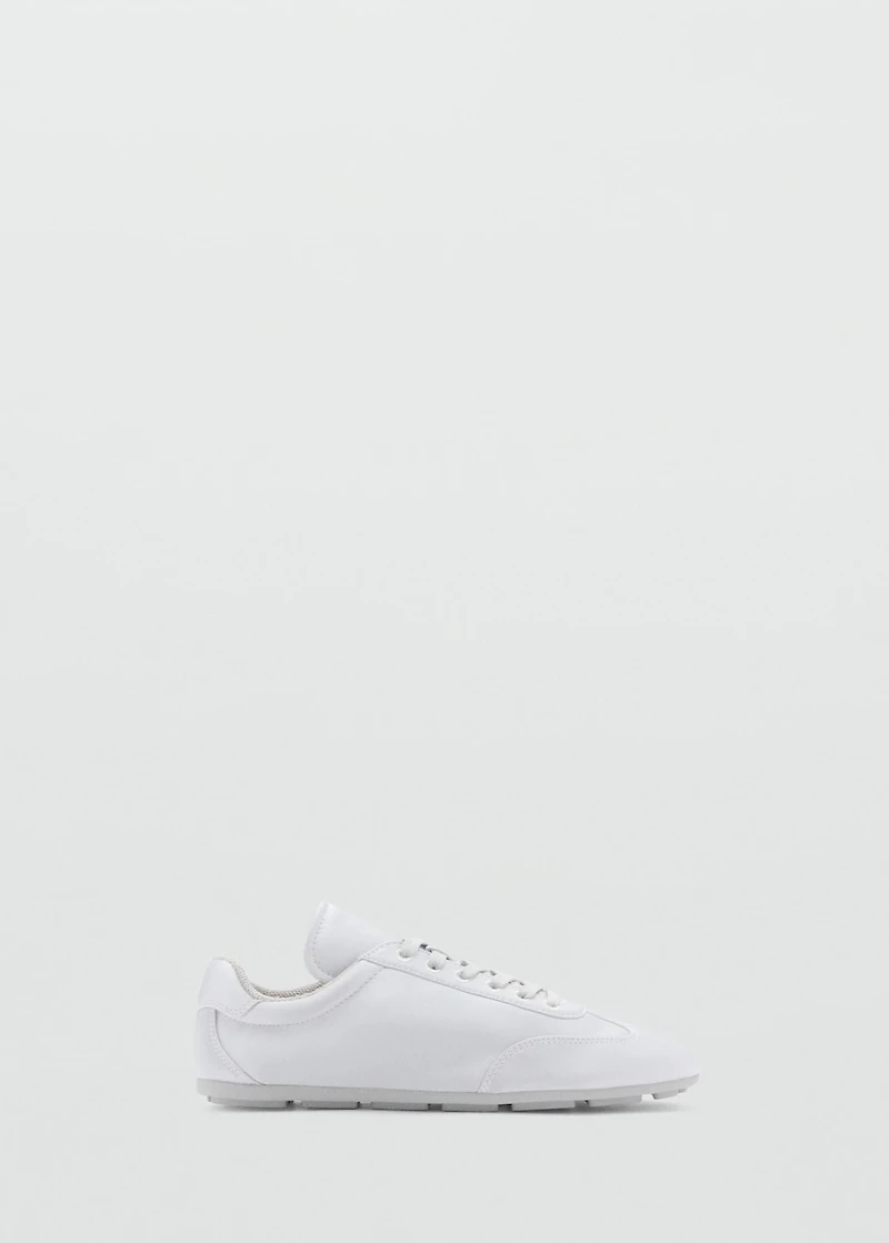 Satin lace-up sneakers