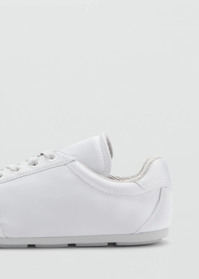 Satin lace-up sneakers