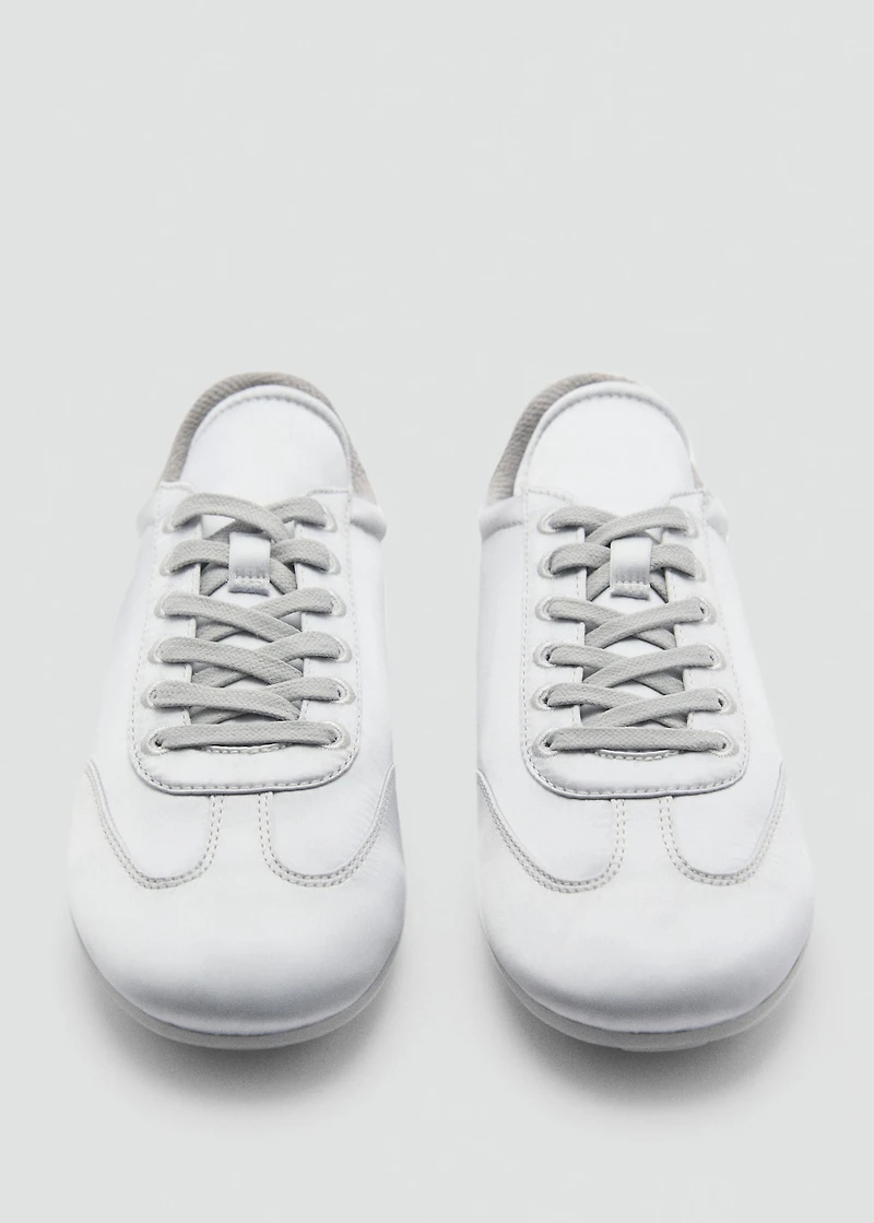 Satin lace-up sneakers