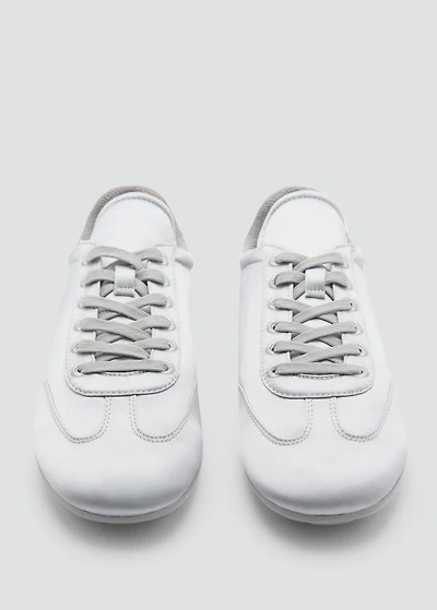 Satin lace-up sneakers