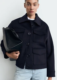 Wool jacket with pockets