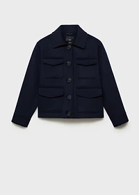 Wool jacket with pockets