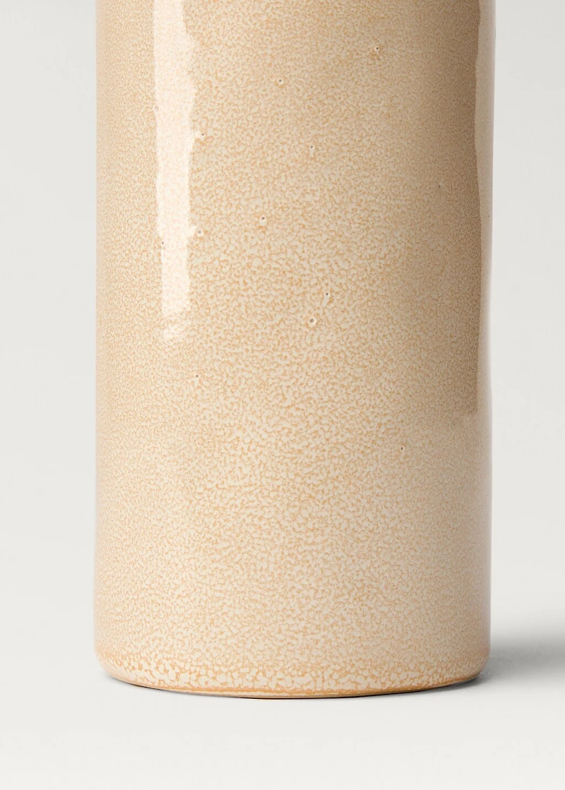 Stoneware cylindrical vase 30cm