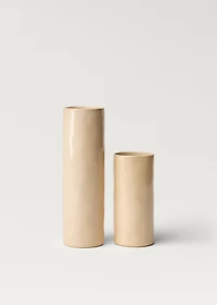 Stoneware cylindrical vase 30cm