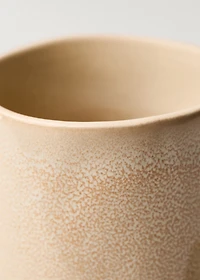 Stoneware cylindrical vase 30cm
