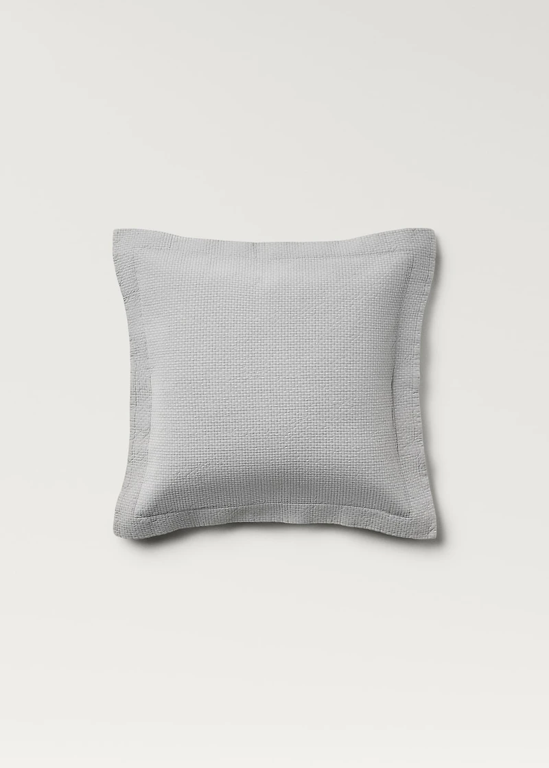 Cotton jacquard mini-check bed cushion cover 50x50 cm