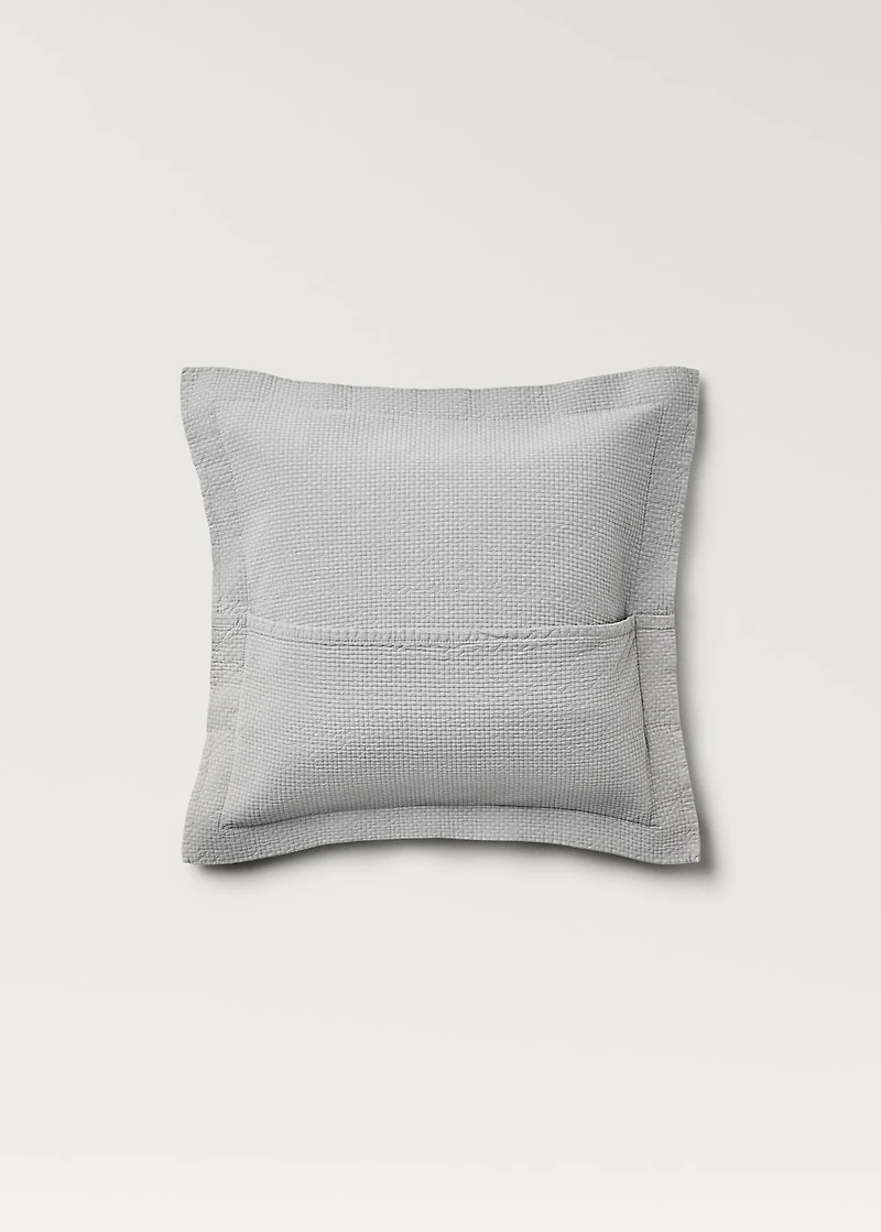 Cotton jacquard mini-check bed cushion cover 50x50 cm