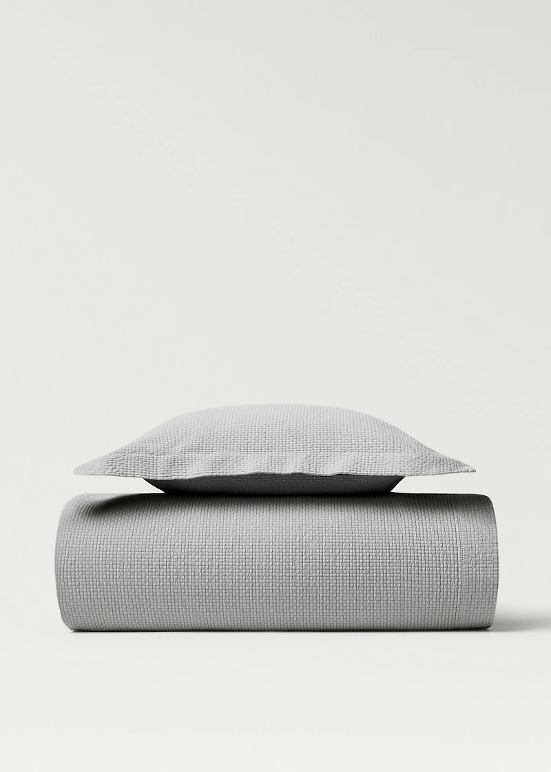 Cotton jacquard mini-check bed cushion cover 50x50 cm