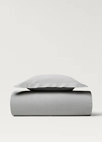 Cotton jacquard mini-check bed cushion cover 50x50 cm