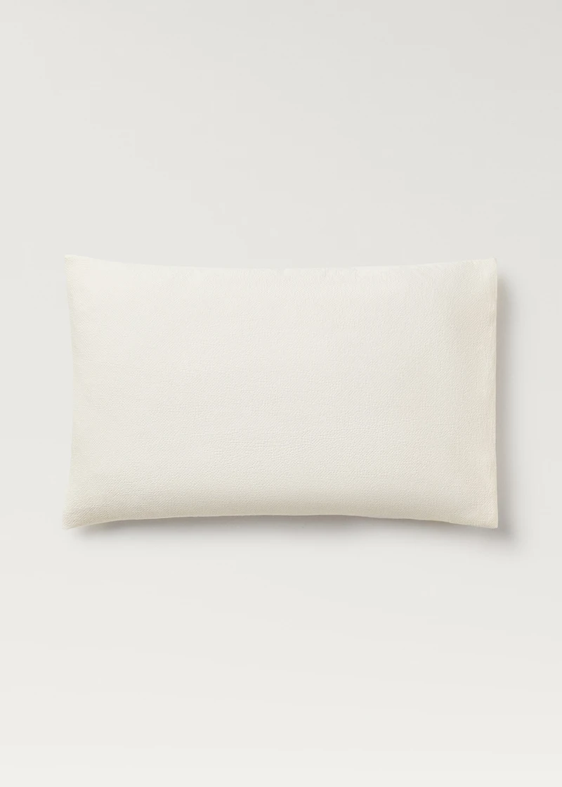 Two textured cotton percale pillowcases 50x75 cm