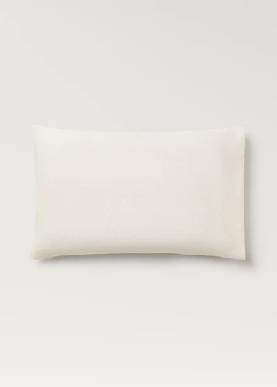 Two textured cotton percale pillowcases 50x75 cm