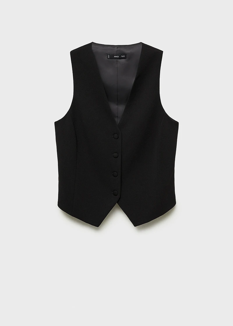 Suit vest with buttons