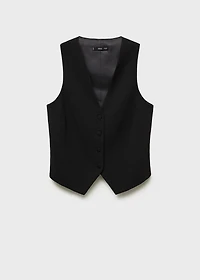 Suit vest with buttons
