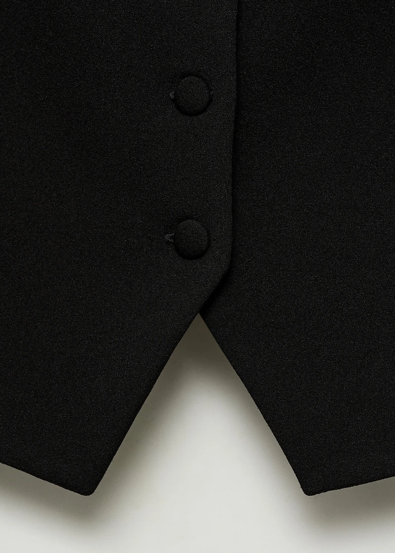 Suit vest with buttons