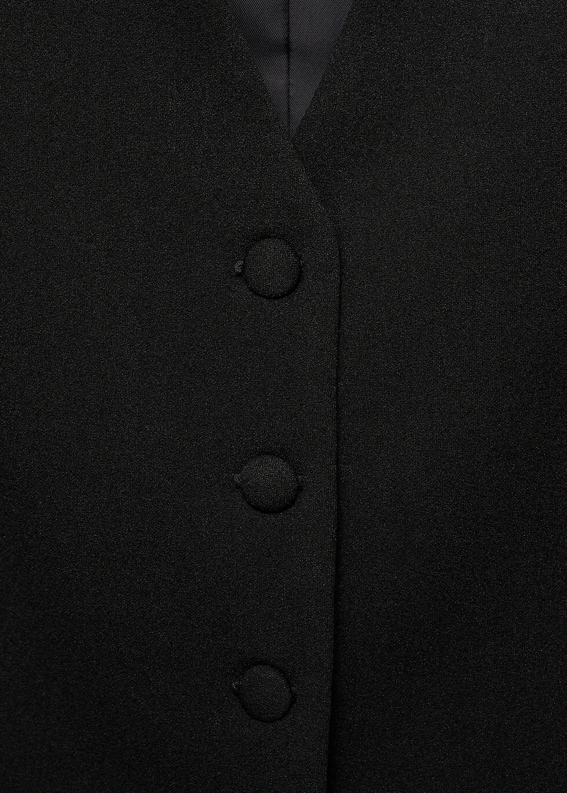 Suit vest with buttons