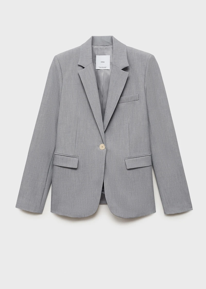 Fitted suit blazer