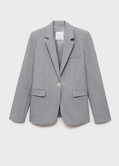 Fitted suit blazer
