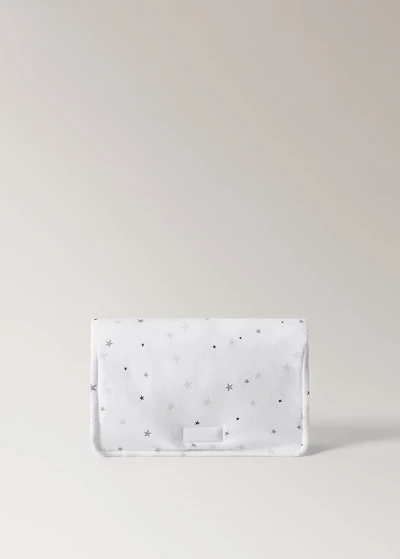 Baby changing mat with embroidered stars