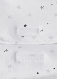 Baby changing mat with embroidered stars