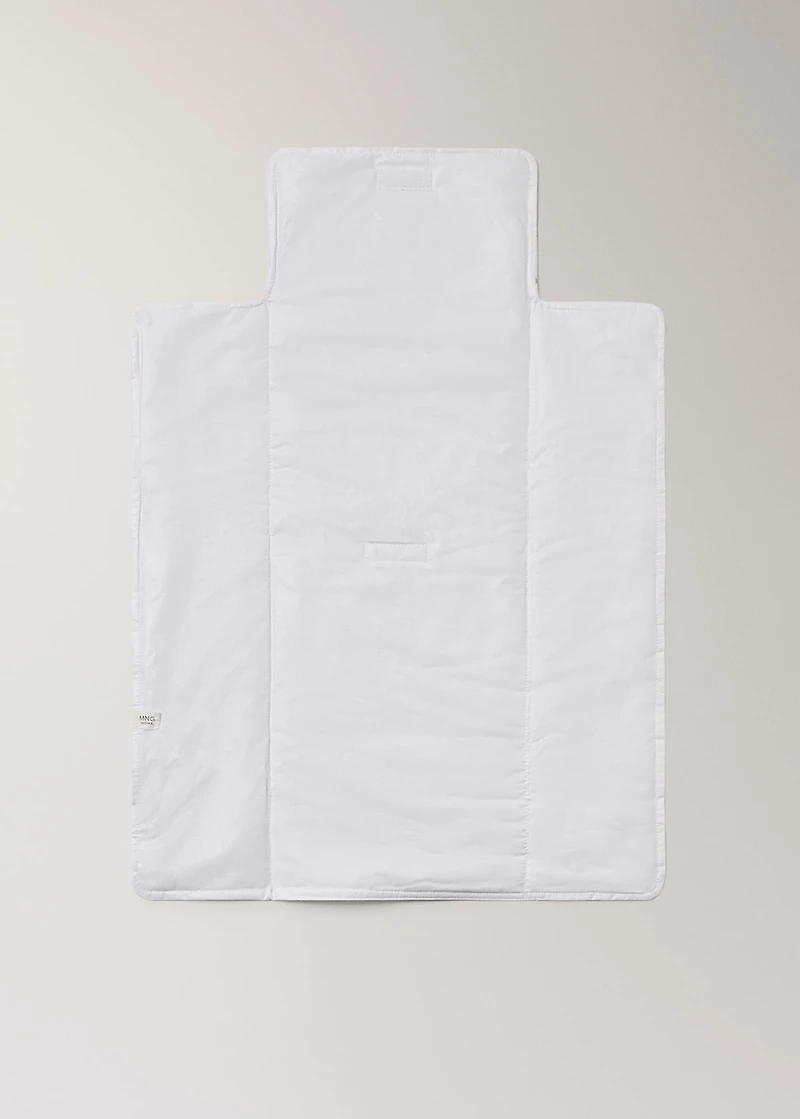 Baby changing mat with embroidered stars