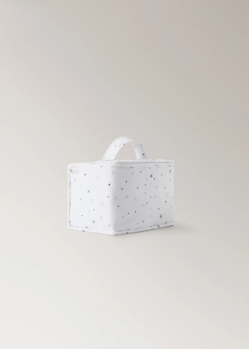 Children’s toiletry bag with star print