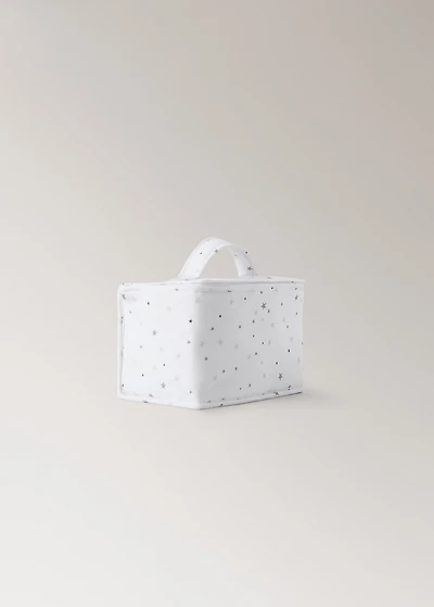 Children’s toiletry bag with star print
