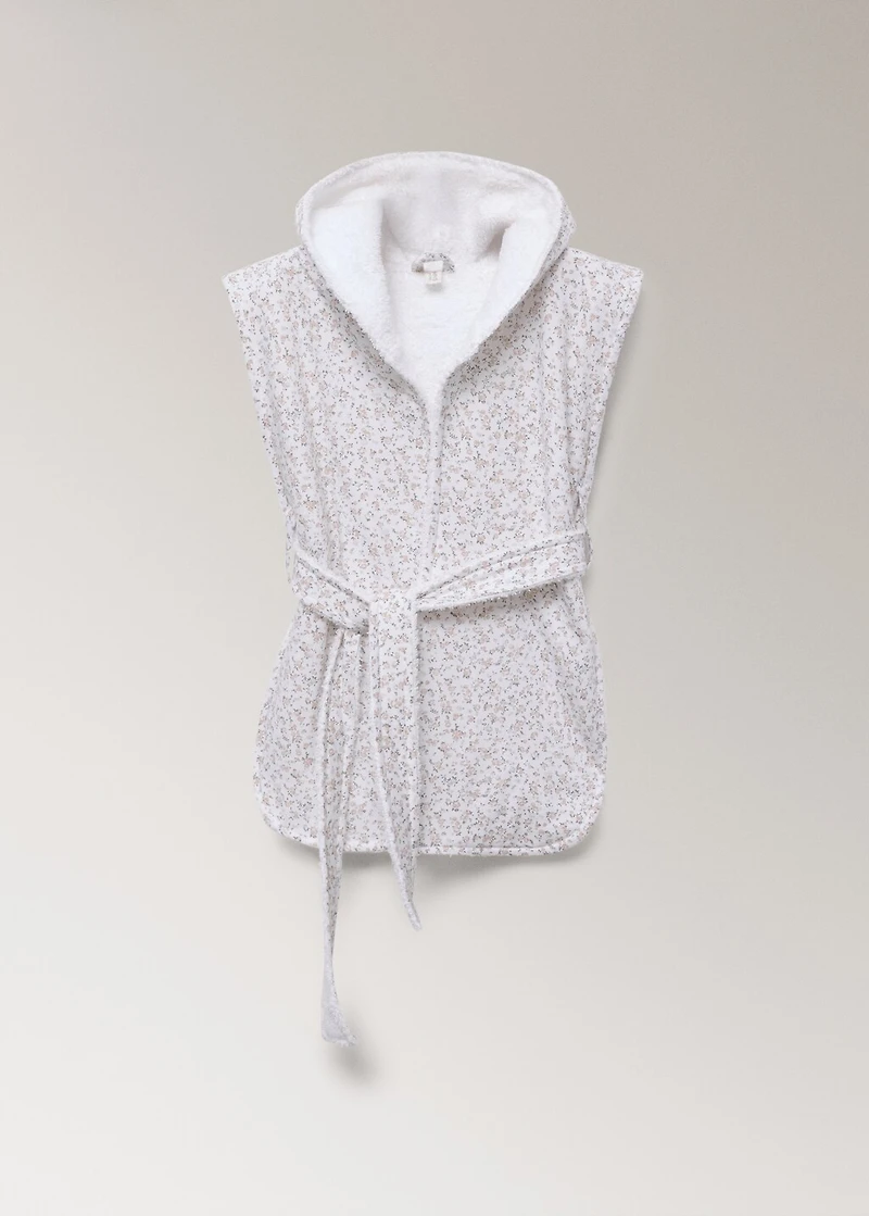 Children’s bathrobe with mini-flower print
