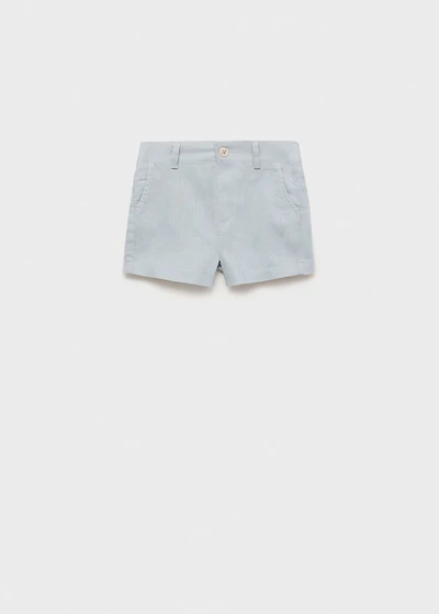 Linen-blend Bermuda shorts