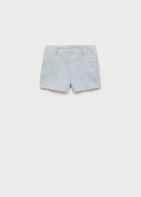 Linen-blend Bermuda shorts