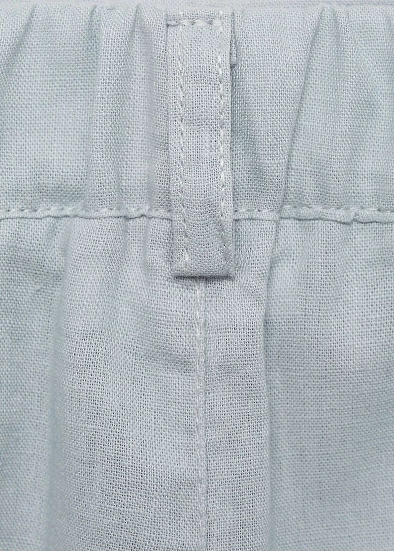 Linen-blend Bermuda shorts