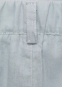 Linen-blend Bermuda shorts