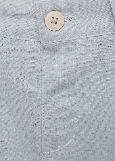 Linen-blend Bermuda shorts