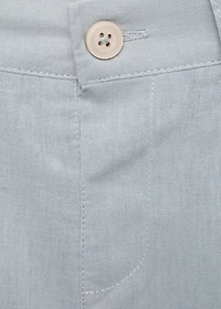 Linen-blend Bermuda shorts