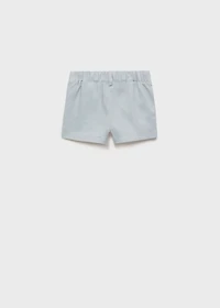 Linen-blend Bermuda shorts