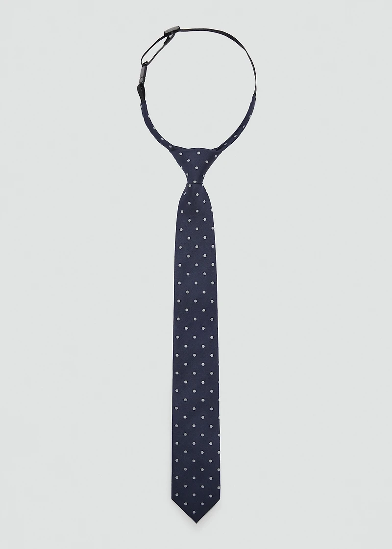 Polka-dot patterned tie