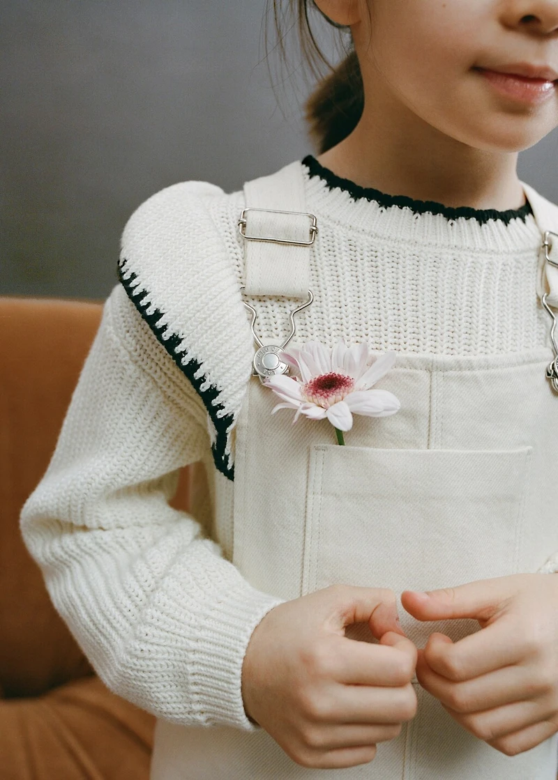 Short denim pinafore