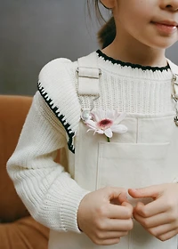 Short denim pinafore