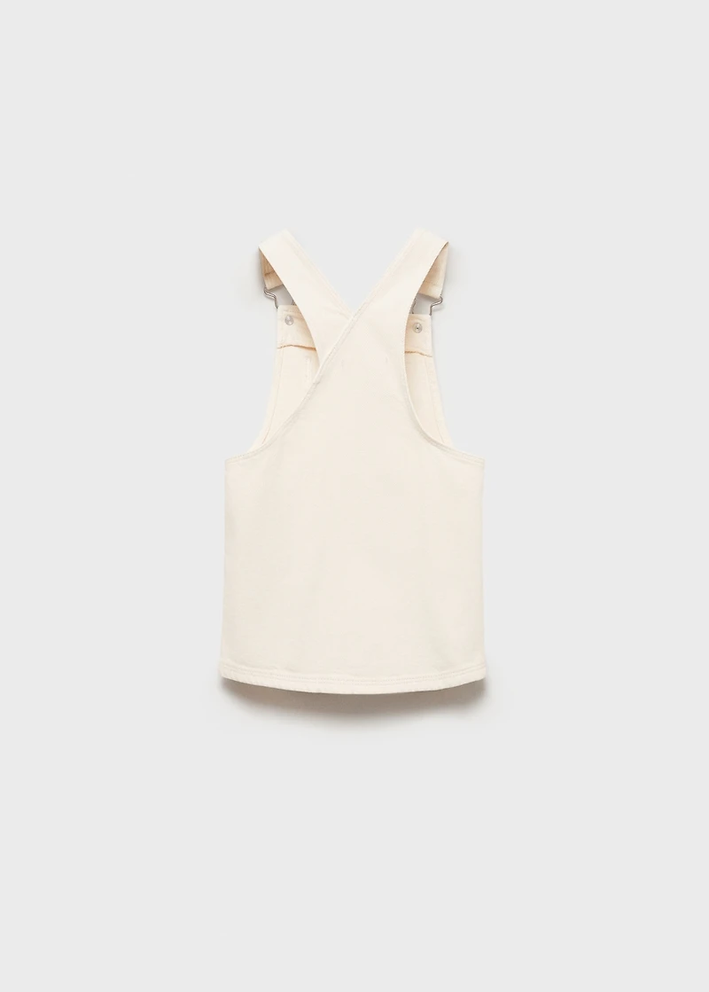 Short denim pinafore