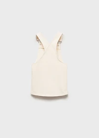 Short denim pinafore