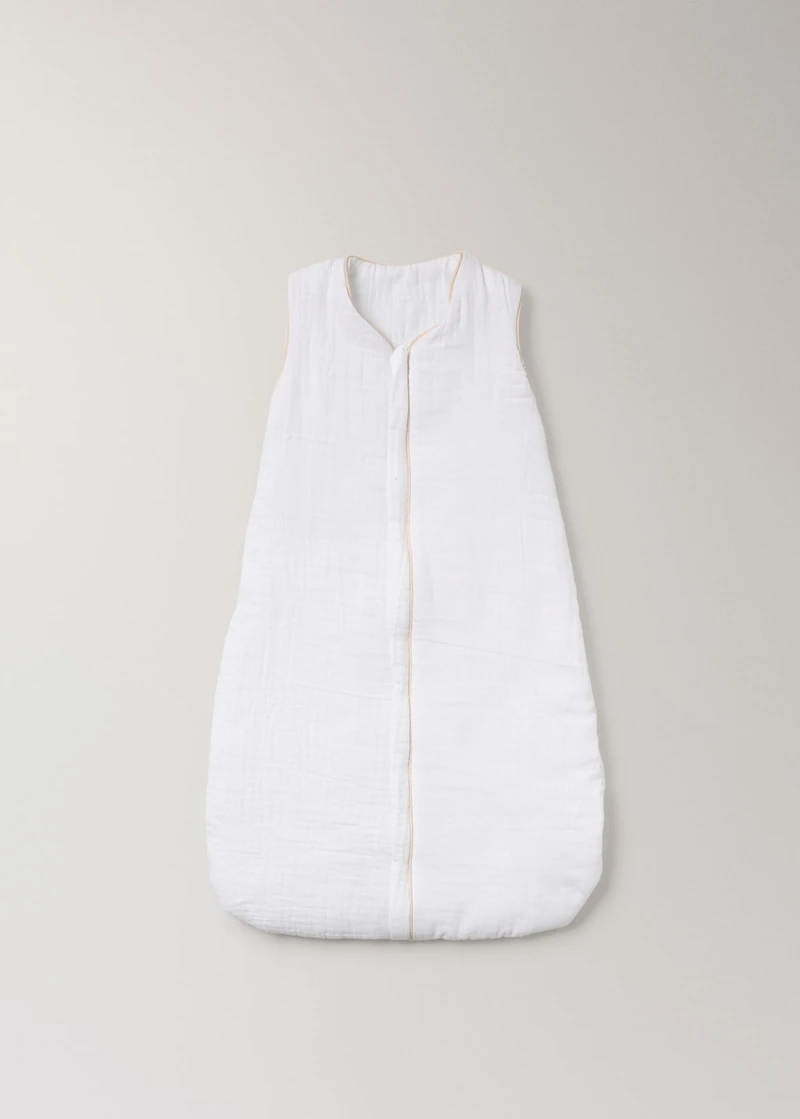 Cotton gauze baby sleeping with contrast piping