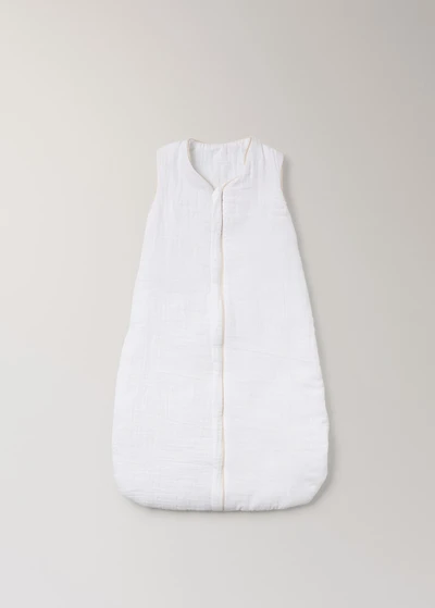 Cotton gauze baby sleeping with contrast piping