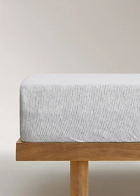 Cotton striped children’s fitted sheet for 90cm bed